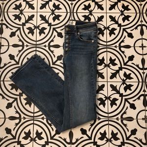 Free People High Rise Flare Jeans